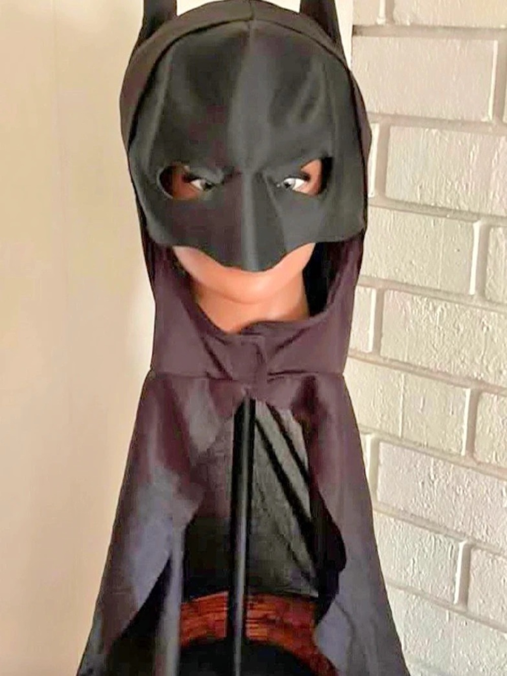 Batman-Style Superhero Costume in Black Like New